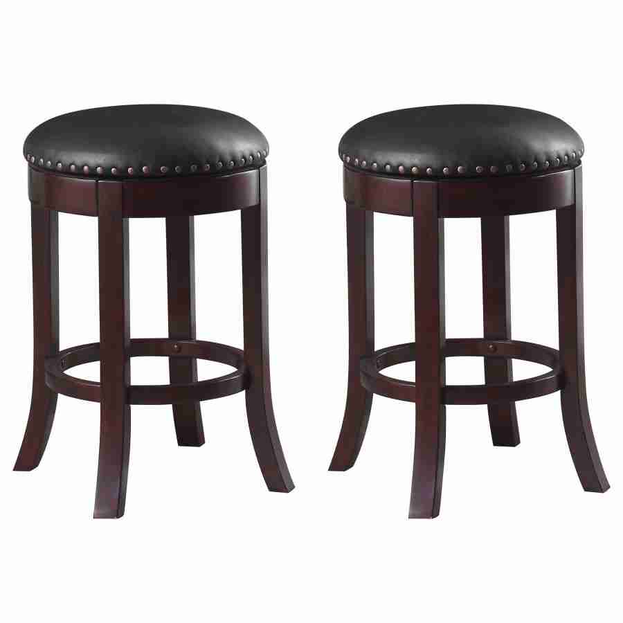 Coaster Aboushi Backless Swivel Counter Stool Brown (Set of 2) 101059 Thumbnail