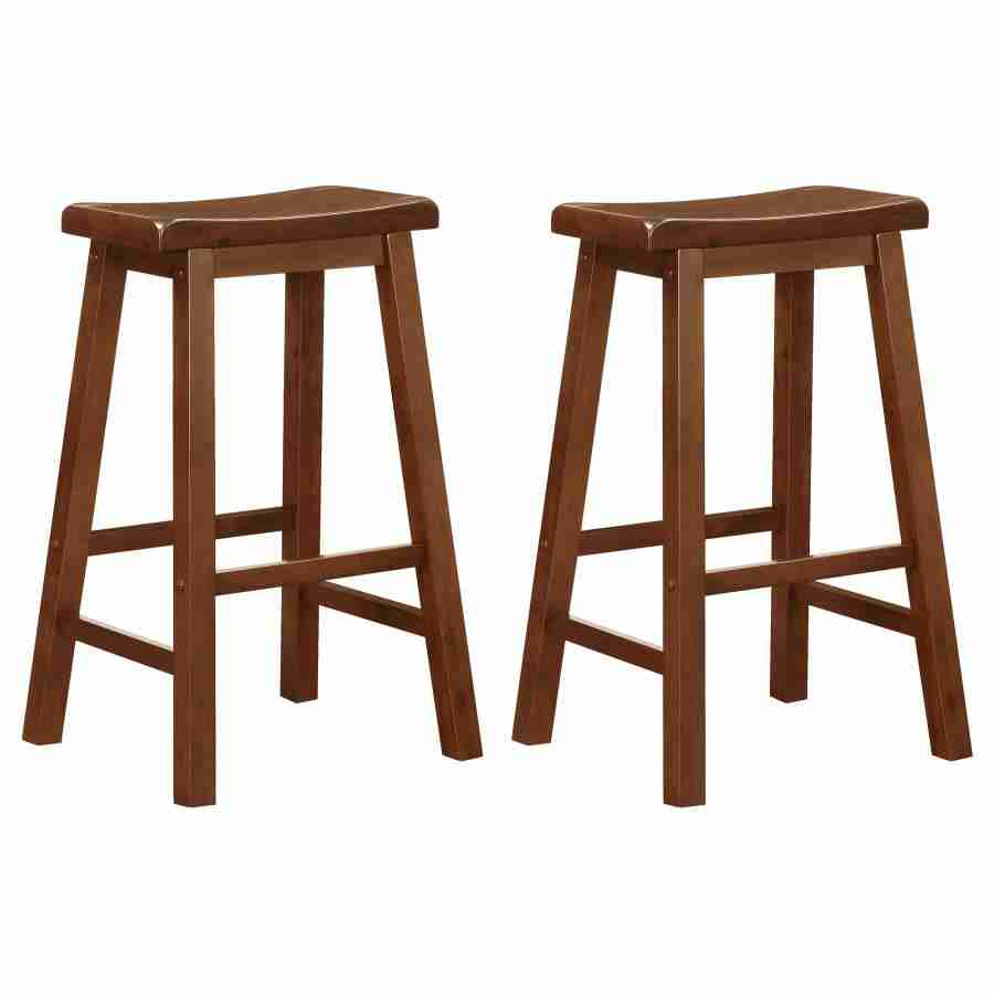 Coaster Durant Wood Backless Bar Stool Chestnut (Set of 2) 180079 Thumbnail