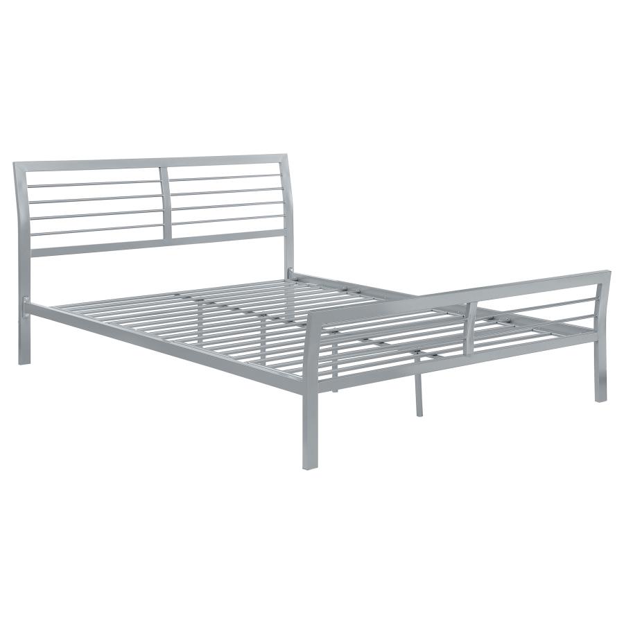 Coaster Cooper Metal Queen Open Frame Bed Silver 300201Q Thumbnail
