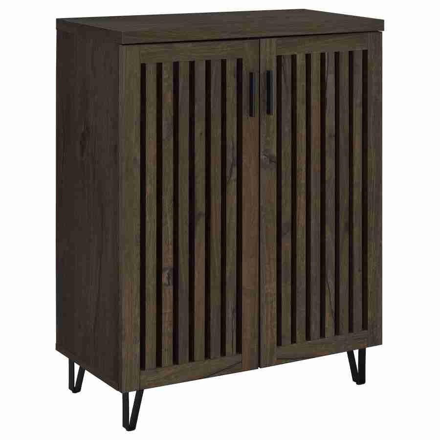 Coaster Brixton 2-door Entryway Shoe Storage Cabinets Smoked Oak 950423