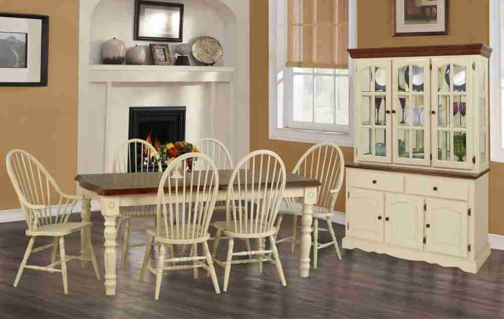 Ws4276 - Windswept Shores Dining Leg Table W/1 - 18" Leaf Thumbnail