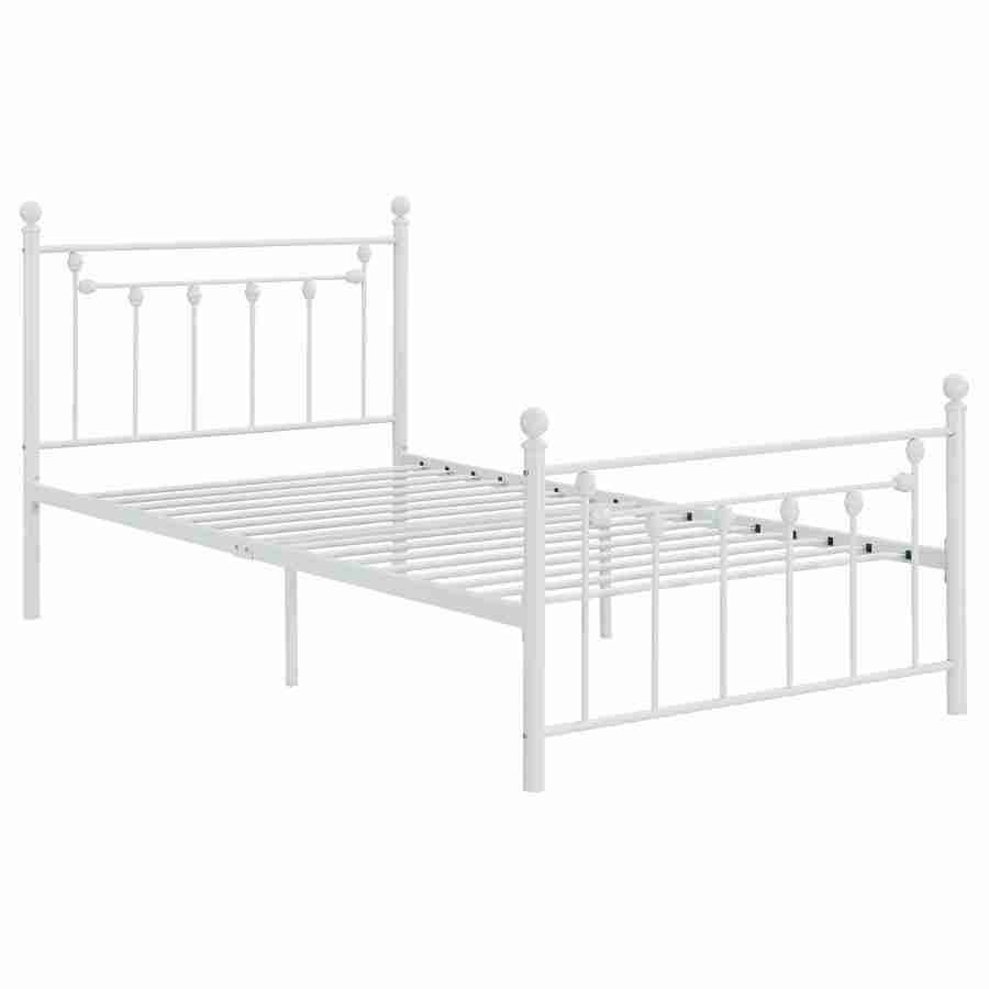 Coaster Canon Metal Twin Bed Frame White