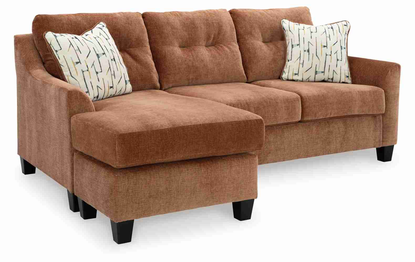 Ashley Furniture Amity Bay Sofa Chaise in Clay