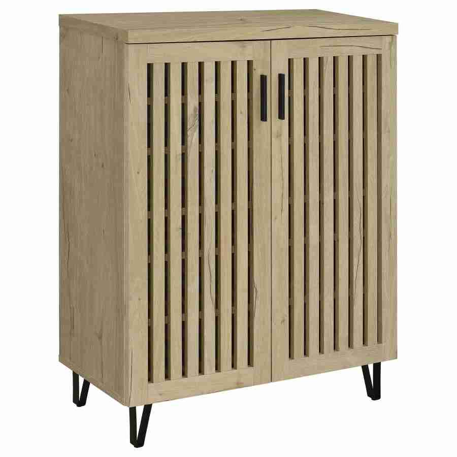 Coaster Brixton 2-door Entryway Shoe Storage Cabinets White Oak