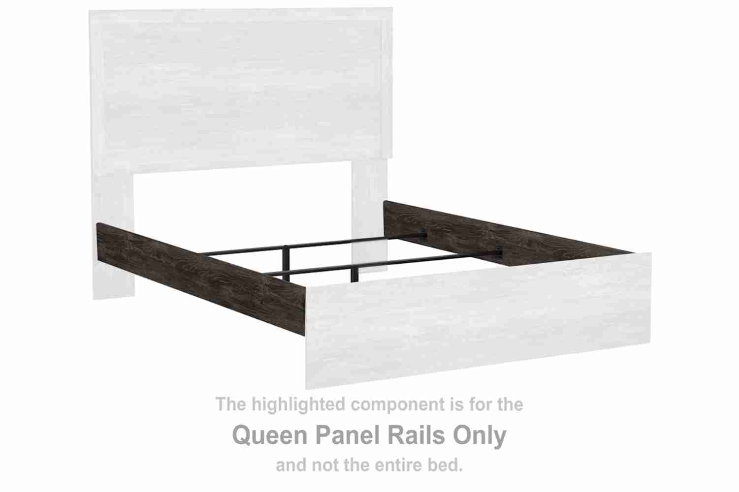 Ashley Furniture Ralinksi Queen Panel Rails in Gray