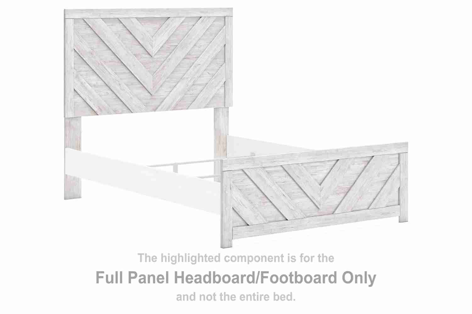 Ashley Furniture Cayboni Full Panel Headboard/Footboard in Whitewash