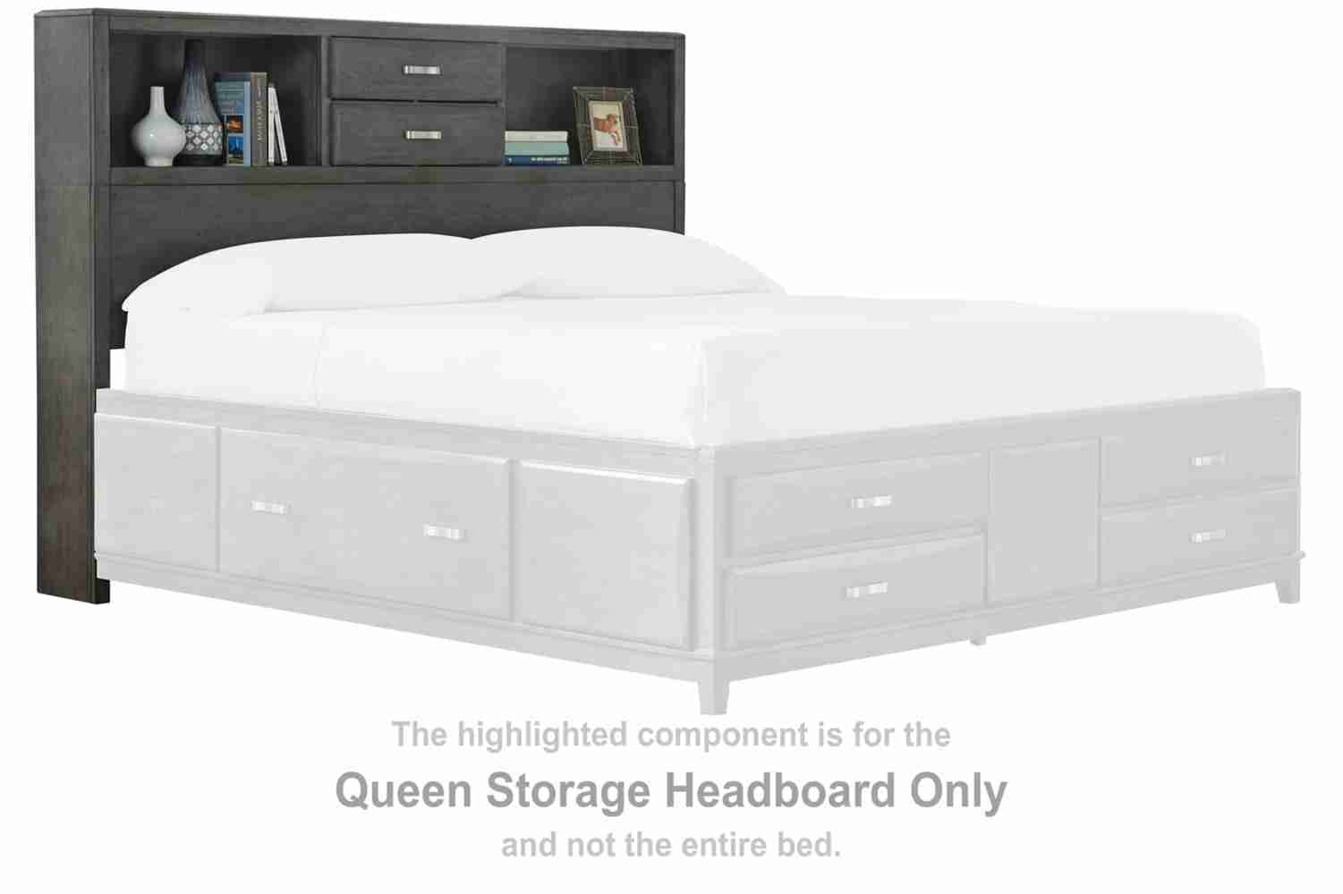 Ashley Furniture Caitbrook Queen Storage Headboard in Gray