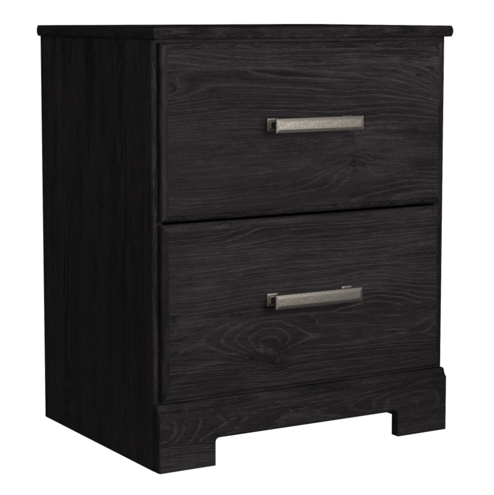 Ashley Furniture Belachime Two Drawer Night Stand in Charcoal